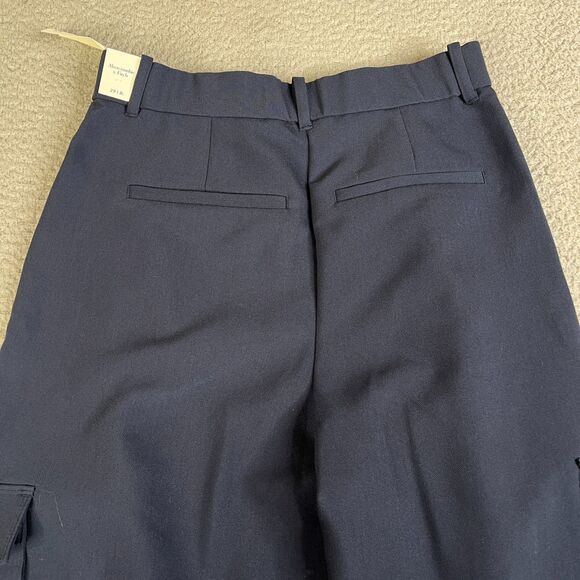 Abercrombie Fitch Dress Pants Women 29, 8L Blue Stretch Pleated Straight 28 x 31 - Picture 9 of 14